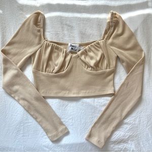 Princess Polly - Long Sleeve Crop Top (US4)